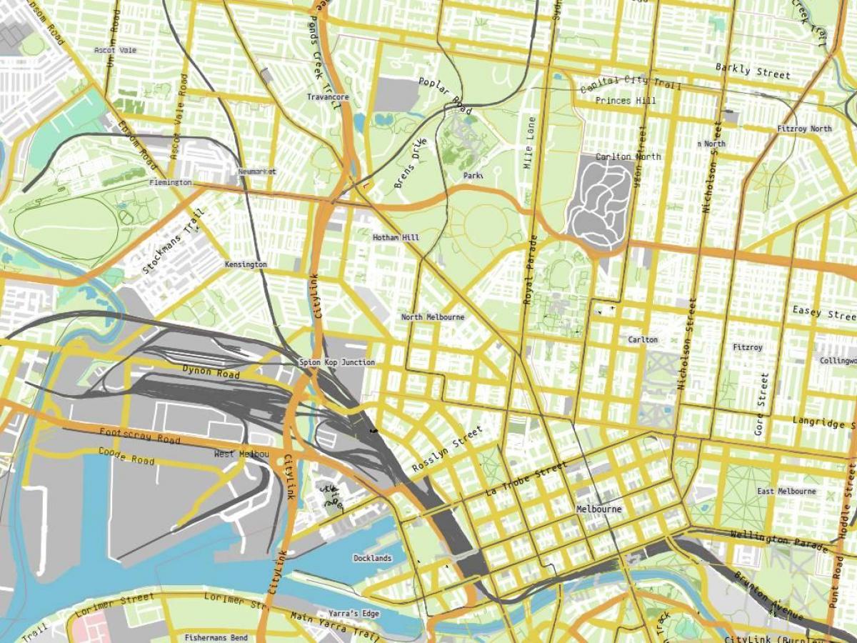 карта Каралеўскага шпіталя Мельбурна