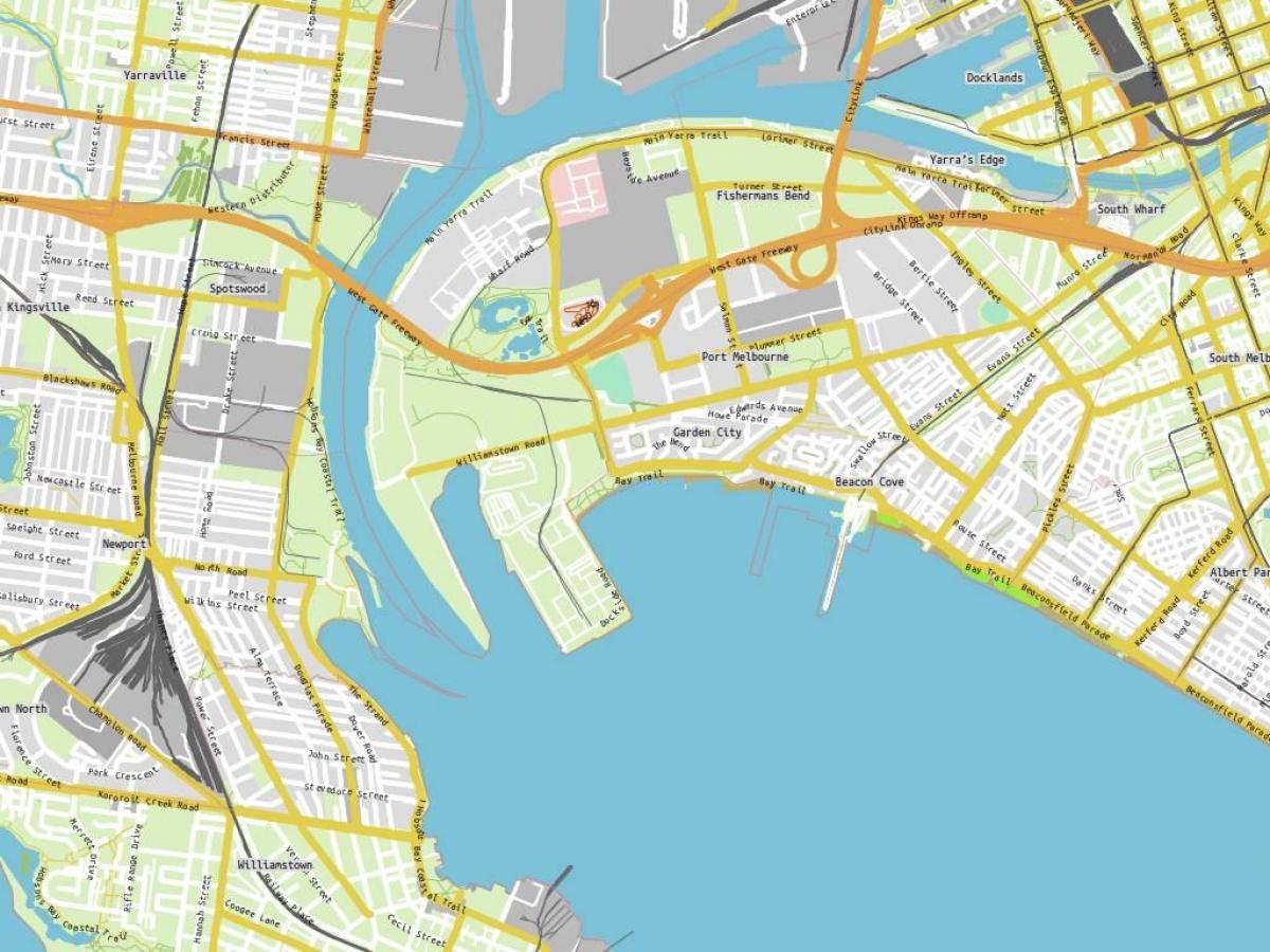 карта порт Мэльбурн