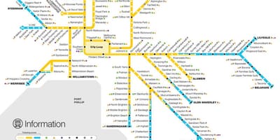 Метро ў Мельбурне карце
