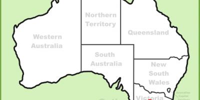 Карта Мельбурна, Аўстралія